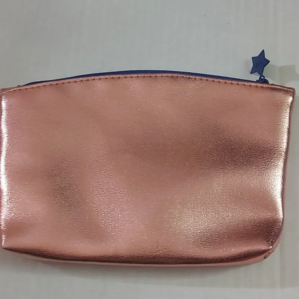 IPSY OFF SHE WENT TO CHANGE THE WORLD Rose Gold Makeup Bag Travel Boho Weekend